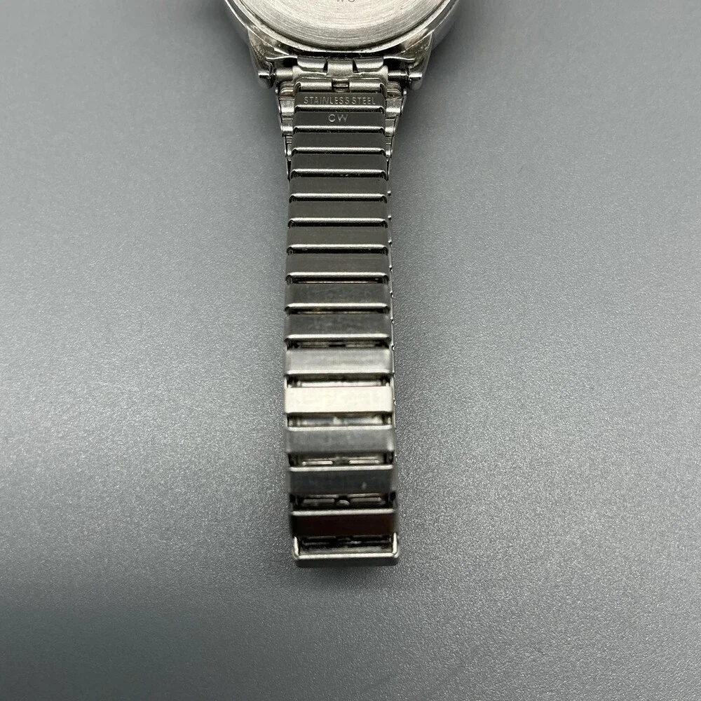 Timex Easy Reader Indiglo Womens Watch 25mm Silver Tone Stretch Band New Battery